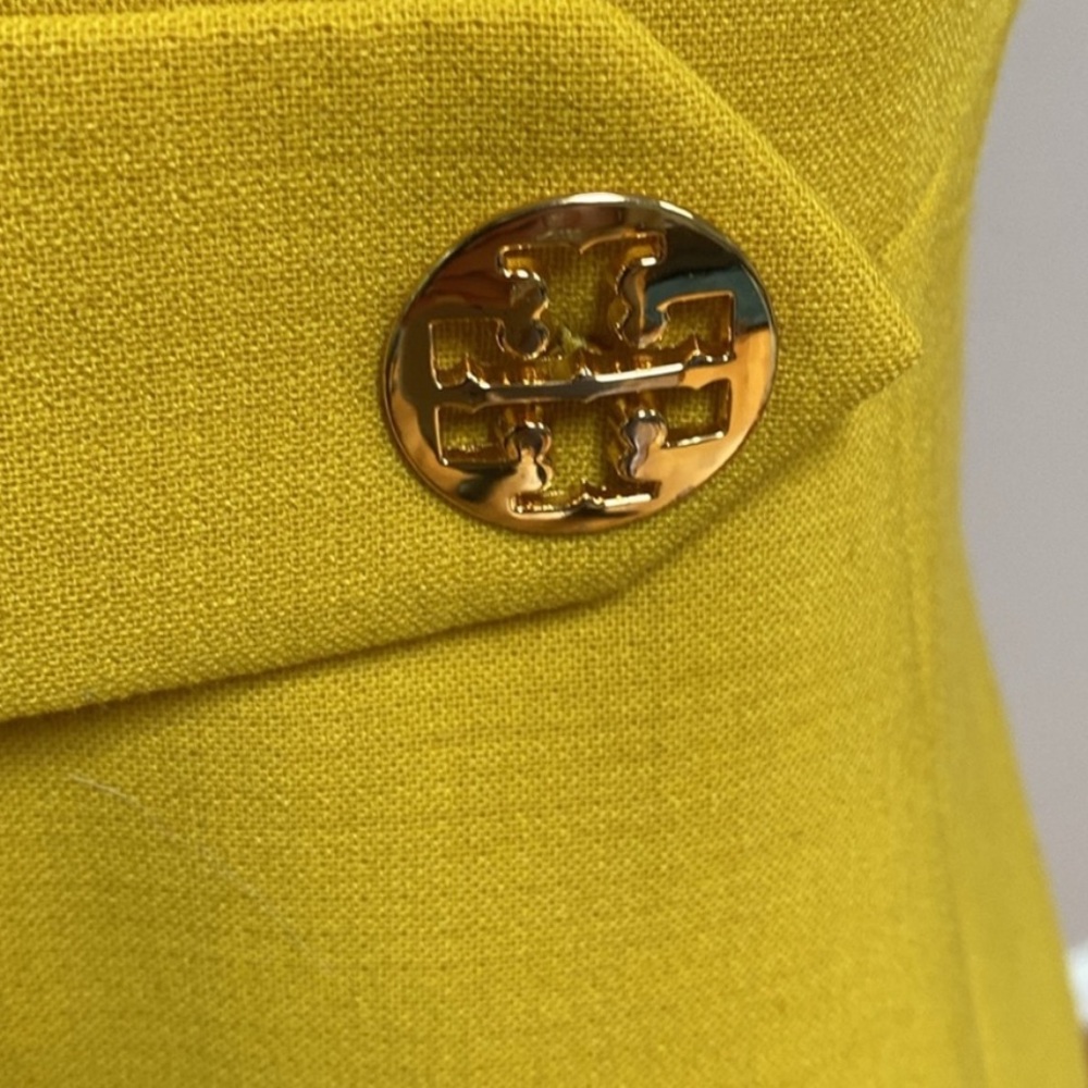 Tory Burch Mustard Sheath Mini Dress Office Work logo - Picture 2 of 4
